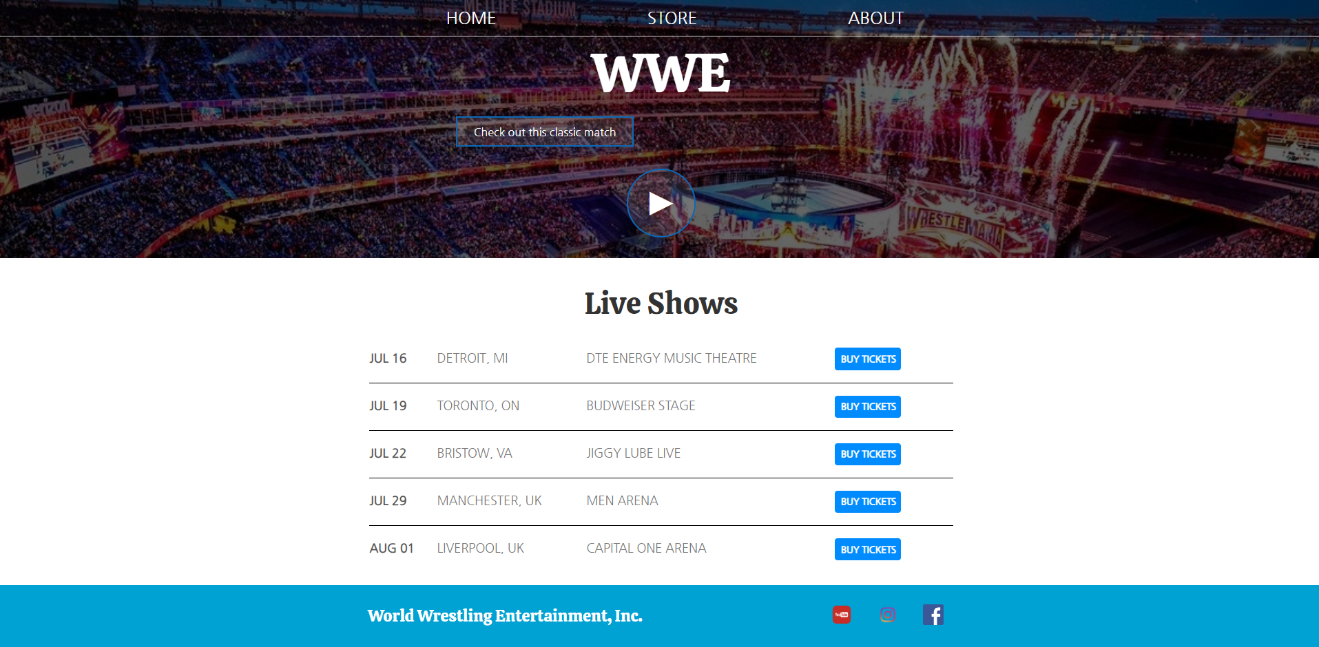 WWE Website